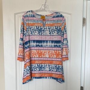 Ruby Rd. Multicolor Striped Tunic Top